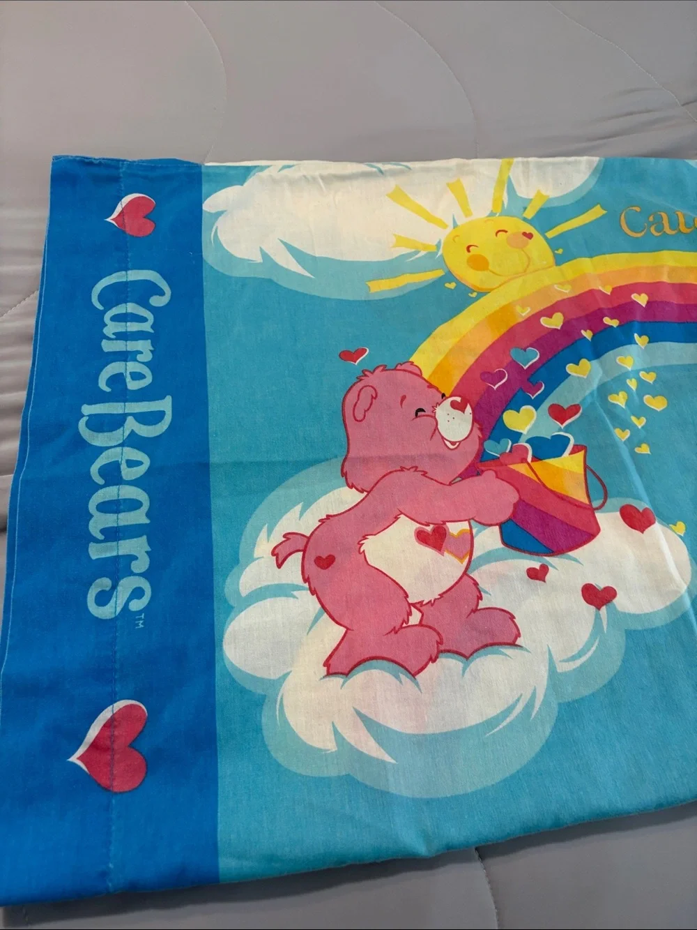 Care Bears Vintage Pillowcase Catch Some Fun
